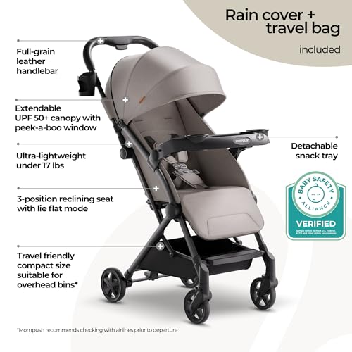 Lithe V2 Lightweight Travel Stroller Snack Tray Included