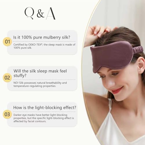 Adjustable 100% 22 Momme Mulberry Silk Sleep Mask