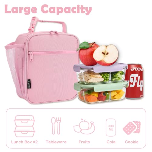 Kids Lunch box Insulated Soft Bag Mini Cooler Back to School Thermal Meal Tote Kit for Girls