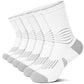 Crew Compression Socks Athletic Running Socks for Men Women Plantar Fasciitis Relief 3 Pairs