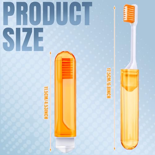 4 Pcs Travel Toothbrush Mini Foldable with Case