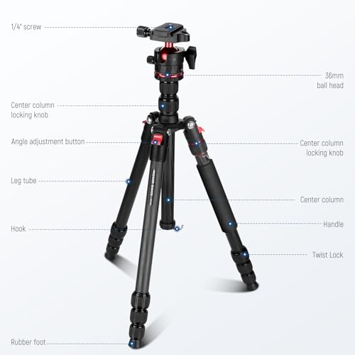 Basics Carbon Fiber Travel Tripod Monopod