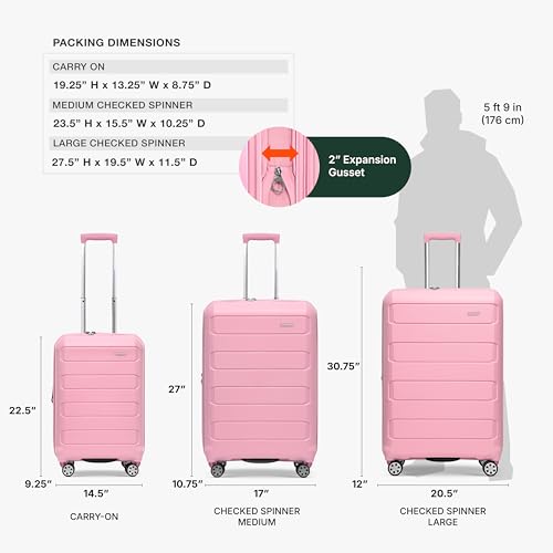 Pagosa Hardshell Expandable Luggage with Spinner Wheels