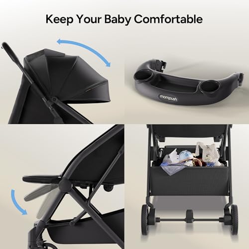Lithe V2 Lightweight Travel Stroller Snack Tray Included