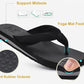 Flip Flops for Women Arch Support Summer Beach Sandals Black Size 12