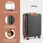 Carry On Suitcase 20in Expandable ABS+PC Airline Approved Grey