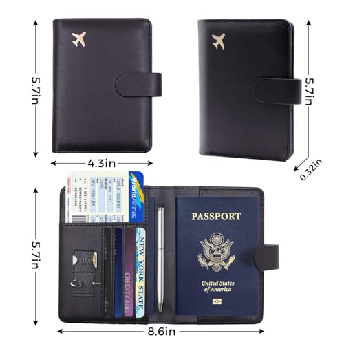 Premium Leather Passport Holder Covers Case