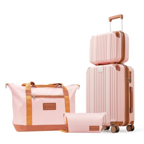 Luggage Set 4 Piece 20inch Carry on Hardshell Suitcase (4 Count)
