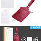 Leather Luggage Tags for Suitcases (3 Count)