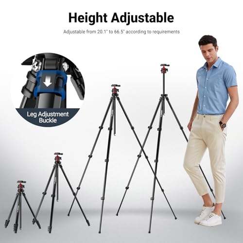Basics 66.5" 169 cm Travel Tripod for Camera