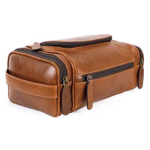 Real Leather Toiletry Bag for Men