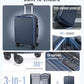3 Piece Luggage Sets With Spinner Wheels Hardshell TSA Lock (3 Count)