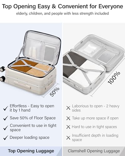 24 Inch Checked Luggage PC Hard Case Luggage Top Opening Aluminum Frame Travel Luggage Suitcases with Wheels for Woman Men