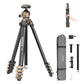 LITETRIP Carbon Fiber Travel Tripod with Pan Tilt Low Profile Ball Head