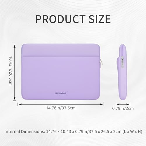 RAINYEAR Laptop Sleeve Case 15 Inch
