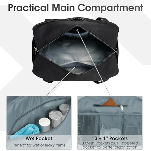18" Carry on Bag with Laptop Compartment 14 Inch Travel Duffel Bag for Spirit Airlines Personal Item Bag Overnight Weekender Bag with Wet Pocket for Women and Men