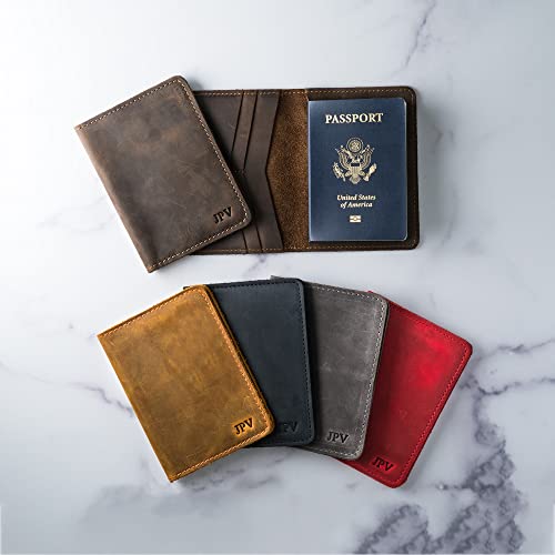 Standard Full Grain Crazy Horse Leather Passport Holder