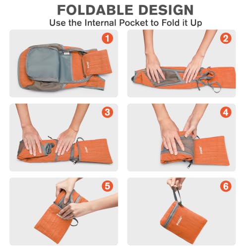 10L 15L Hiking Backpack Lightweight Packable Hiking Daypack Small Travel Outdoor Foldable Shoulder Bag