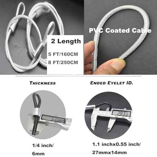 5FT 6mm Stainless Steel Security Cable Lock (5 Foot)
