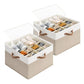 2-Pack 32-Pair Closet Shoe Storage Organizer, Brown and White (2 Count)