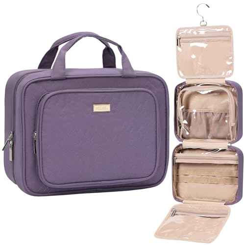 Travel Toiletry Bag for Women Hanging Organizer Makeup Case Pockets