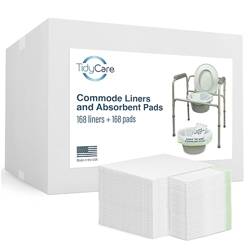 Disposable Bedside Commode Liners and Pads for Portable Toilet Chair Seat Bucket and Bedpan (336 Count)