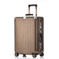 28 Inch All Aluminum Checked in Luggage with Leather Handle