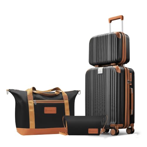 Luggage Set 4 Piece 20inch Carry on Hardshell Suitcase (4 Count)