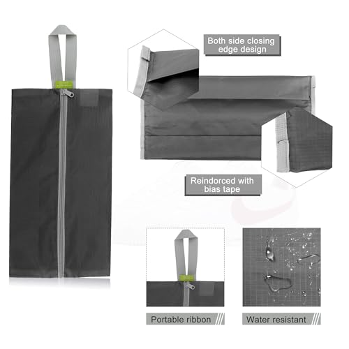 Black Grey Shoe Organizer Set (6 Count)