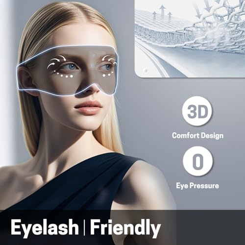 Sleep Mask with Bluetooth Headphones 3D Contour Sleeping Headphones 5.4 Wireless Bluetooth