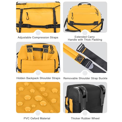 85L 29“ Foldable Rolling Backpack with Wheels