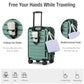Carry On Luggage 22x14x9 Airline Approved Expandable Hardshell 20 Inch Suitcase with TSA Lock Carry On Suitcase with Wheels Small Travel Rolling Luggage with Cup Holder for Men Women Green