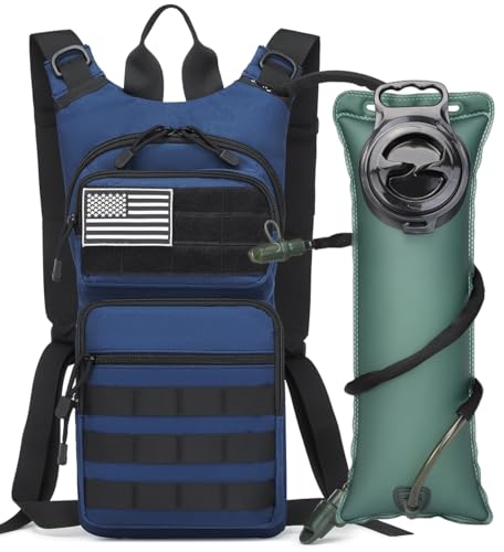 Insulated Water Hydration Pack Bag with 3L TPU Bladder Tactical Molle Hydration Backpack for Hiking Cycling Running