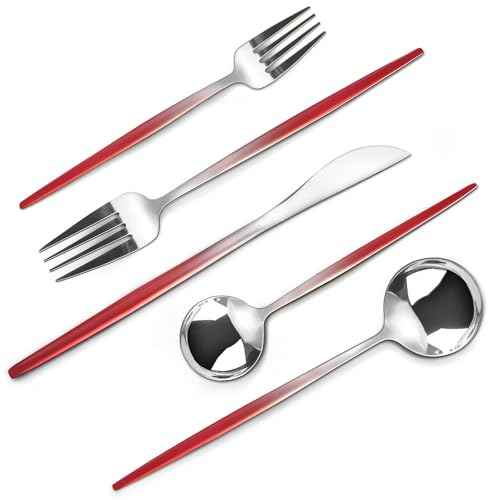 Gradient Red Silverware Set