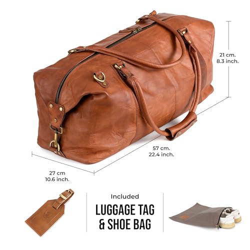 Vintage Leather Duffle Bag München for Travel or the Gym