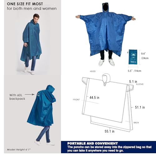 Rain Ponchos for Adults