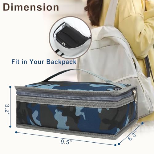 Small Insulated Lunch box Portable Soft Bag Mini Cooler Thermal Meal Tote Kit with Handle for Work & School