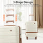 Luggage Sets with TSA Lock Hardside PC+ABS Carry On expandable Suitcase with Spinner Wheels Lightweight Rolling Travel Luggage Sets with YKK (4 Count)