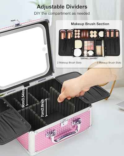 Makeup Bag with LED Mirror