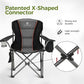 Oversized Fully Padded Camping Chairs with Lumbar Support