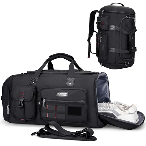 Duffle Bag for Men 3 in 1 Convertible 40L Nylon Gym Travel Backpack