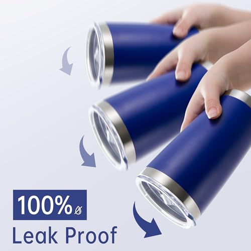 20 oz Tumblers Bulk Stainless Steel Tumbler with Lid Double Wall Vacuum Insulated Coffee Mug 20oz Powder Coated Cup for Hot and Cold Drinks (12 Count)