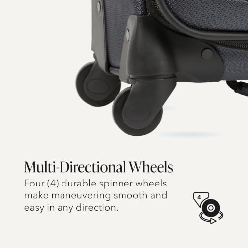 Sion Softside Expandable Spinner Luggage Durable Lightweight Travel Suitcase (3 Count)