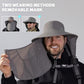 Sun Hat for Men Women with Neck Flap& Removable Face Cover Wide Brim