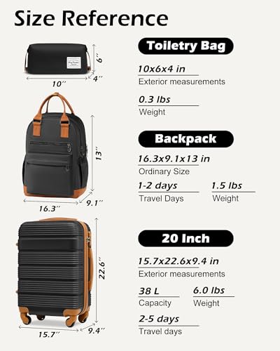 Luggage Sets with Spinner Wheels (3 Count)