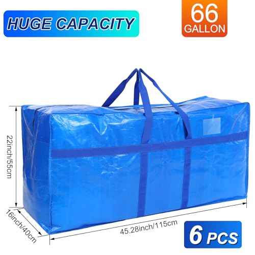 6 Pcs 66 Gallon Extra Large Moving Bags Heavy Duty Storage Bag (6 Count)
