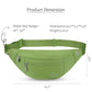 Large Crossbody Fanny Pack Belt Bag with 4