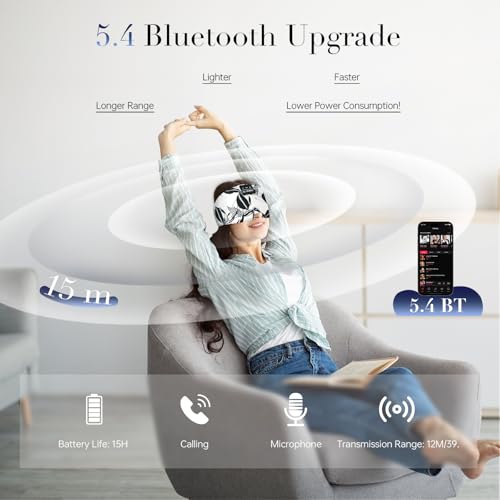 Sleep Mask with Bluetooth Headphones
