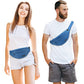 Large Blue Crossbody Fanny Pack for Women Men Belt Bag Fit All Phones