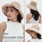 Womens Sun Hats Wide Brim Reversible Bucket Cotton Hat Packable Summer Travel Cap with Hat Clip